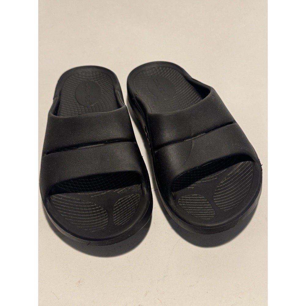 Oofos OOAHH Unisex' M4 W6 Recovery Slide Black